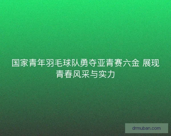 国家青年羽毛球队勇夺亚青赛六金 展现青春风采与实力