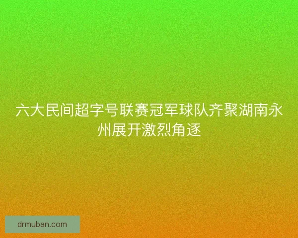 六大民间超字号联赛冠军球队齐聚湖南永州展开激烈角逐